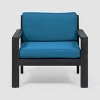 Santa Ana 4pc Gray Acacia Wood Conversation Set - Christopher Knight Home - 3 of 4