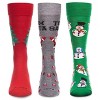 MeMoi Men's 3 Pair Pack Holiday Novelty Crew Socks Black 10-13 - 2 of 3