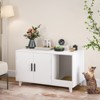 MAYEERTY 33*19" Modern Hidden Cat Cabinet with Scratch Pad - Living Room, White - 2 of 4