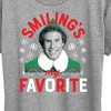 Women's - ELF - Christmas Smilings My Favorite Short Sleeve Graphic T-Shirt - 2 of 4