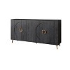 Chery Life Lacquered 4 Door Wooden Cabinet, Buffet Server Cabinet Storage Cabinet fits Living Room, Entryway, Office, Kitchen, Dining Room - 2 of 4
