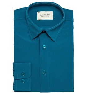 Adam Baker Boy's Regular Fit 4-Way Stretch Long Sleeve Solid Dress Shirt - Colors - 1 of 2