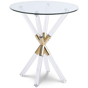 Meridian Furniture,Mercury Acrylic/Gold End Table - 1 of 4