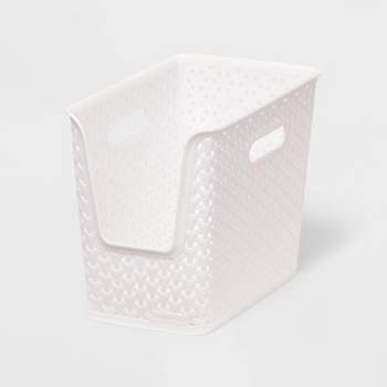 Y-Weave Narrow Easy Access Decorative Storage Basket White - Brightroom™