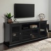 Glass Door Traditional Highboy TV Stand for TVs up to 80" - Saracina Home - 2 of 4