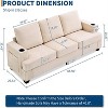89-Inch Modern 3-Seater Sofa Couch with Cup Holders and Side Storage Pockets, Comfy Couches with Deep Seat for Living Room Apartment Lounge - 2 of 4