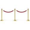 Unique Bargains Hotel Adjustable Velvet Stanchion Rope with Snap Hook - 3 of 4