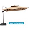 Crestlive Products 10FT Square Double Top Cantilever Umbrella UV30+ Outdoor 360 Degree Rotation Offset Umbrella 6 Heights Adjustable Umbrella - 2 of 4