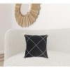 HomeRoots 20" X 20" White And Black 100% Cotton Geometric Zippered Pillow - 2 of 4