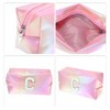 Unique Bargains Women's Durable Letter C Cosmetic Bag Pink 1 Pc - 3 of 3
