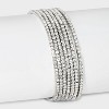 Clear Glass Stone Stretch Bracelet Set 7pc - A New Day™ Silver - image 2 of 4