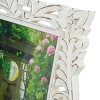 Mango Wood Scroll Handmade Intricate Carved 1 Slot Photo Frame Rustic White - Olivia & May - 3 of 4