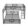 YOOCOZZ Twin Over Full L-shaped Metal Bunk Bed with Safe Guardrails - 2 of 4