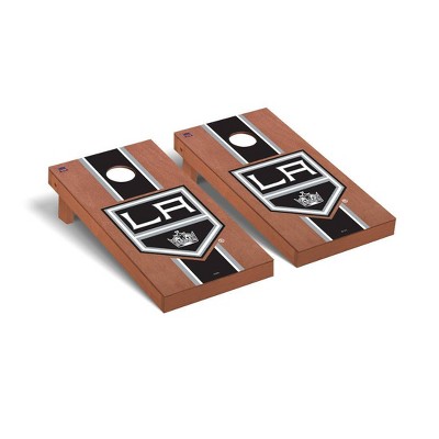 NHL Los Angeles Kings Premium Cornhole Board Rosewood Stripe Version