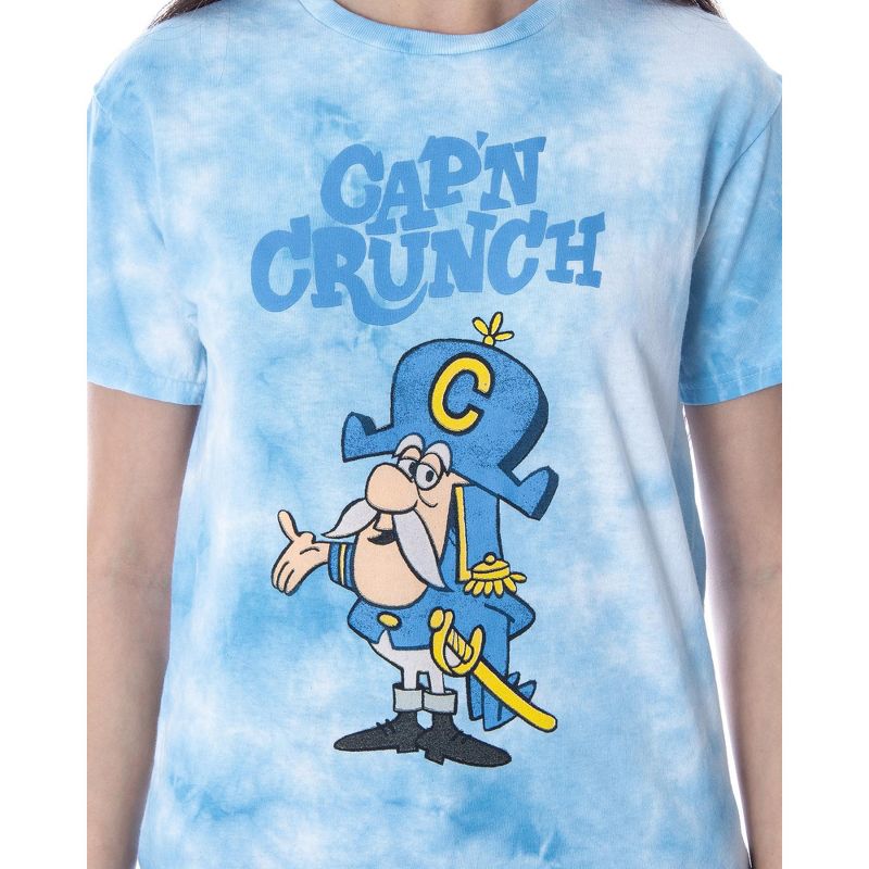 Cap'n Crunch Women's Shirt Vintage Retro Tie Dye Crop Top Tee Shirt, 3 of 8