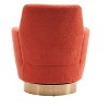 Racxily Orange Teddy Swivel Barrel Chair - 360° Noiseless Swivel Accent Chair, Comfy Reading Armchair for Living Room & Bedroom - 4 of 4