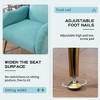 CAVINAS Snowflake Fabric Accent Chair with golden tapered metal legs,Chic Accent Armchair for Vanity Area,Living Room,Upholstered Lounge Chair - 4 of 4