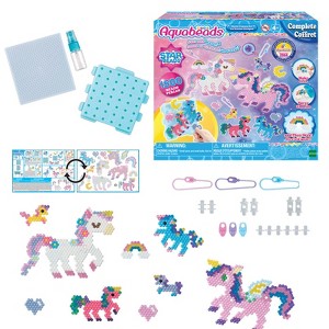 Aquabeads Mystic Unicorn Set, Complete Arts & Crafts Bead Kit for Children - over 1,500 beads, three keychains and display stand - 1 of 4