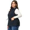 Agnes Orinda Women's Plus Size Lightweight Sleeveless Drawstring Waist Sleeveless Scrub Vests - 4 of 4