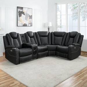 Home Imports Emporium Deluxe Theater-Style Motion Sofa with Adjustable Headrest - 1 of 4