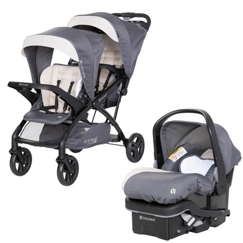 Double stroller with one hotsell car seat