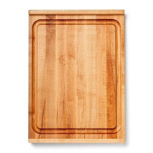 John Boos Large Maple Wood Cutting Board for Kitchen, Reversible Edge Grain Boos Block w/ Gravy Groove - 1 of 4