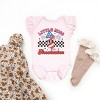 The Juniper Shop Little Miss Firecracker Checkered Flutter Sleeve Bodysuit - 3 of 4