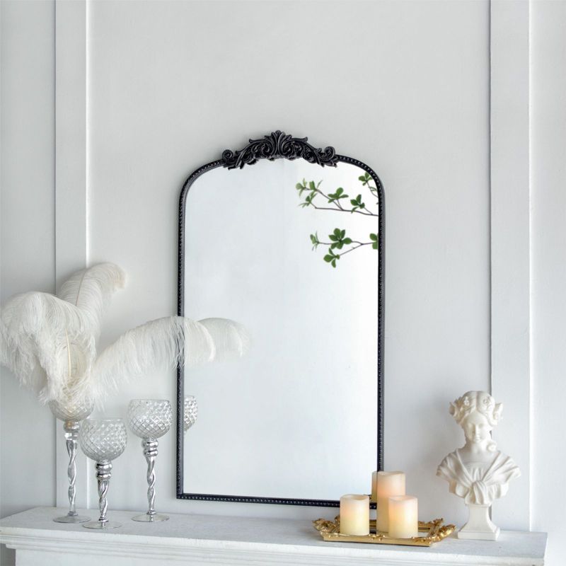 Cerys Anthropologie Wall Mirror,Baroque Inspired Wall Decor Mirror,Arch Mirror with Rectangular Gleaming Primrose Framed Mirror-The Pop Home, 1 of 8