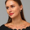 Gold Huggie Small Hoop Earrings with Charm Personalized /Star/Cross/Lock/Key 18k Gold Plated Crystal Drop Dangle Earrings for Women - 2 of 4