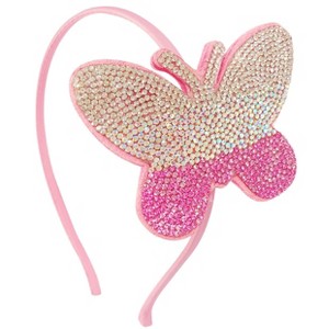 Wrapables Crystal Studded Bling Headband, Tri-colored Butterfly - 1 of 4