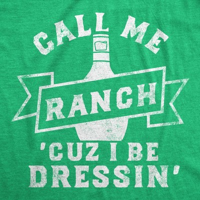 Мужские футболки Crazy Dog T-Shirts, Inc. Mens Funny T Shirts Call Me Ranch Cuz I Be Dressin Sarcastic Condiment Graphic Tee for Men - Crazy Dog Men's T Shirt For Foodies Green S — фото 2