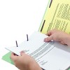 Smead End Tab Pressboard Fastener File Folder with SafeSHIELD  Fastener, 2 Fasteners, 1" Expansion, Legal, Gray/Green (37705) - 4 of 4