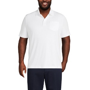 Lands' End Men's Short Sleeve Cotton Supima Polo Shirt with Pocket - 1 of 4