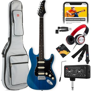 Best Choice Products Beginner Electric Guitar Kit w/ Headphone Amp, Padded Gig-Bag, Headphones - 1 of 4