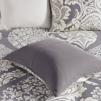Madison Park 7pc Queen Adela Printed Comforter Bedding Set Slate: Includes Bed Skirt & 3 Decorative Pillows — фото 5
