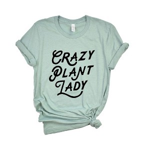 Simply Sage Market Women's Crazy Plant Lady Cursive Short Sleeve Graphic Tee - 1 of 3