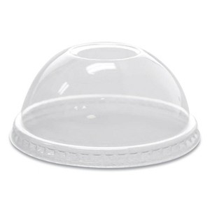 Karat PET Lids, Dome Lid, Fits 8 oz to 10 oz Cold Cups, Plastic, Clear, 1,000/Carton - 1 of 4