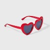 Girls' Heart Sunglasses - art class™ Red: UV Protection, Recycled Plastic Frame, Kids 10-12 Years - 2 of 2