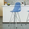 LeisureMod Cresco Modern Acrylic Barstool – Lightweight Steel Frame and Footrest Counter Stool for Kitchen Island, Home Bar, or Dining Area Set of 2 - 2 of 4
