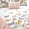 3pc Full Flutter Butterfly Bedspread Kids' Quilt Set Pink - Lush Décor - 3 of 4