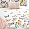 3pc Full Flutter Butterfly Bedspread Kids' Quilt Set Pink - Lush Décor - image 3 of 4