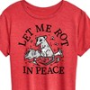 Women's - Instant Message - Let Me Rot In Peace Rat Short Sleeve Graphic T-Shirt - 2 of 4