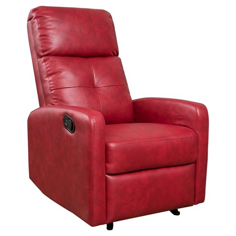 Modern red leather discount chair