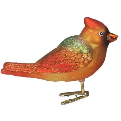 Old World Christmas Glass Blown Ornament For Christmas Tree, Gentle Cardinal