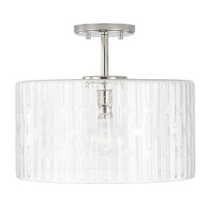 Capital Lighting Emerson 1 - Light Semi-Flush Mount in  Polished Nickel - 1 of 4