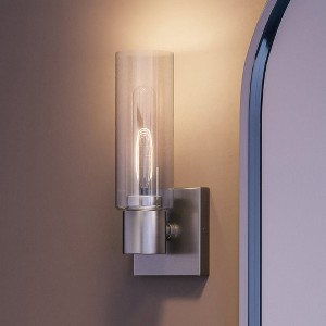 Urban Ambiance Luxury Cosmopolitan Wall Sconce 12.625''H x 5''W,  Brushed Nickel Finish,  Tustin Collection, UHP4054 - 1 of 4