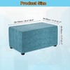 Unique Bargains Textured Jacquard Stretch Footstool Slipcover Protector for Living Room Bedroom - 2 of 4
