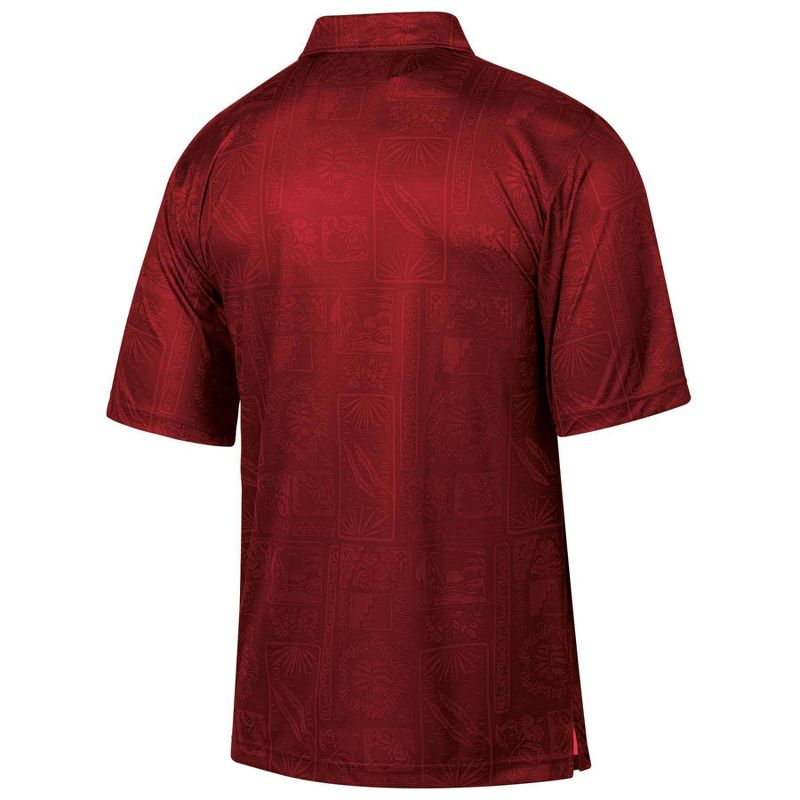 NCAA Alabama Crimson Tide Men&#39;s Tropical Polo T-Shirt, 2 of 4