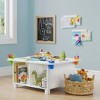 RiverRidge Home Kids' Desk and Art Activity Table 4 Storage Cubbies and Cups White with 2 Art Bars - image 2 of 4