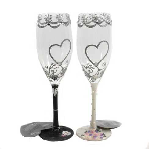 Wedding 8 5 Mr Mrs Toasting Set Cheers To Bride Groom Drinkware Sets Target